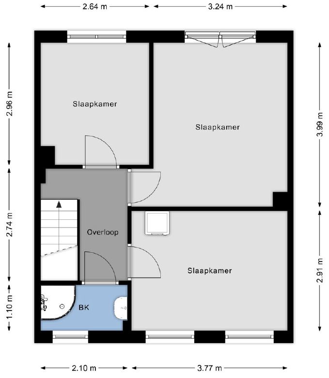 Verhuellweg brochure floorplan 2nd floor 1